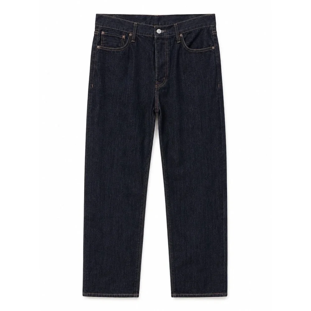 Levi Strauss Men's Black Raw Rigid Straight Leg Jeans 36x34 Button Fly